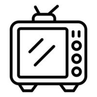 TV-Vorteil-Symbol-Umrissvektor. Schach Entscheidung vektor