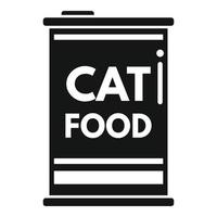 katt mat tenn kan ikon enkel vektor. sällskapsdjur väska vektor