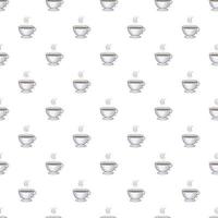 kopp av kaffe mönster, tecknad serie stil vektor