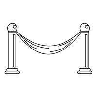 Barrieresymbol, Umrissstil vektor