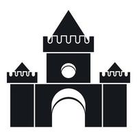 Märchenschloss-Ikone, einfacher Stil vektor