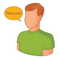 Finden Sie ein Job-Symbol im Cartoon-Stil vektor