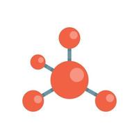 Biophysik-Molekül-Symbol flacher isolierter Vektor