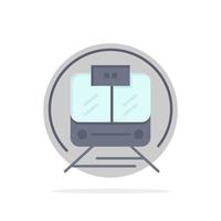 Schnellzug Transport Zug öffentlichen abstrakten Kreis Hintergrund flache Farbe Symbol vektor