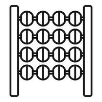 företag kulram ikon översikt vektor. matematik kalkylator vektor