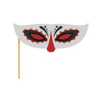 karneval mask ikon platt isolerat vektor