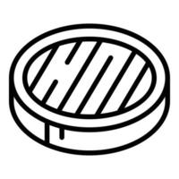 Grillplatz Symbol Umrissvektor. frisches Schweinefleisch vektor