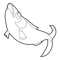 Fischsymbol, Umrissstil vektor