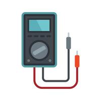 Spänning multimeter ikon platt isolerat vektor