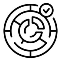 Business-Labyrinth-Symbol-Umrissvektor. Unternehmensfinanzierung vektor