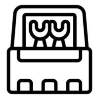 Bau-Toolbox-Icon-Umrissvektor. Werkzeugkasten vektor