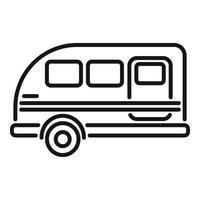 Surf-Wohnmobil-Symbol-Umrissvektor. Auto van vektor