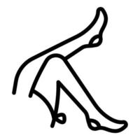 Körperstrümpfe Symbol Umrissvektor. Frauenbein vektor