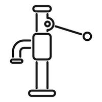 Symbol Umrissvektor für Wasserleitungspumpe. System-Engine vektor