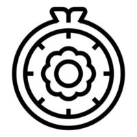 Symbol Umrissvektor der Blumenklasse. Handwerkskunst vektor
