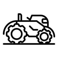 Bauernhof Stahltraktor Symbol Umrissvektor. landwirtschaftliche Ausrüstung vektor