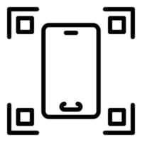 Handy-Schnappschuss-Symbol Umrissvektor. Zoom-App vektor