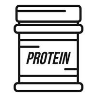 Symbol-Umrissvektor für Proteinflaschen. Sporternährung vektor