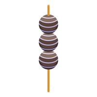 Candy Stick Symbol isometrischer Vektor. Schokoladenfest vektor
