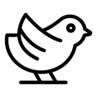 Fliegen-Sparrow-Symbol-Umrissvektor. Vogelflug vektor
