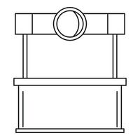 Straßenkiosk-Symbol, Umrissstil vektor