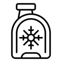 Symbol Umrissvektor für Kühlmittelflasche. Wassermotor vektor
