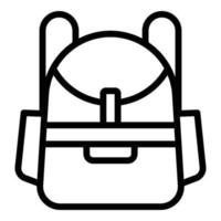 Biker-Rucksack-Symbol Umrissvektor. Motorgetriebe vektor