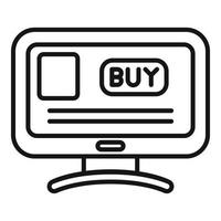 Kaufen Sie Stoffsymbol Umrissvektor. Online Shop vektor