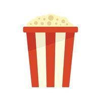 popcorn packa ikon platt isolerat vektor