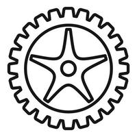 Symbol Umrissvektor für Fahrradkurbelarm. Mechaniker beheben vektor