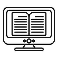 digitaler ebook-symbolumrissvektor. Buch Bildung vektor