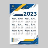 2023 företags- kalender mall vektor
