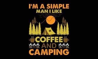 Camping-T-Shirt-Design vektor