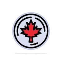 Herbst Kanada Blatt Ahorn abstrakte Kreis Hintergrund flache Farbe Symbol vektor