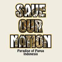 Kunstkulturdesign von Papua Indonesien vektor