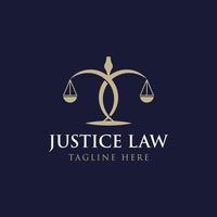 Logo-Design-Vorlage der Anwaltskanzlei vektor