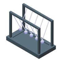 isometrischer Vektor des Newton-Kugelständersymbols. Wiegenpendel