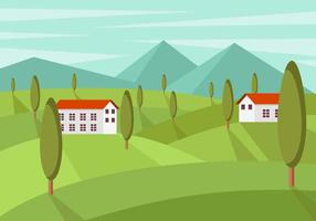 Gratis Toscana Landskap Bakgrund Vector