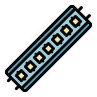 LED-Streifen-Chip-Symbol Farbumrissvektor vektor