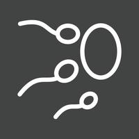 Spermienlinie invertiertes Symbol vektor