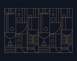 modernes geometrisches Art Deco. Vektor abstrakten geometrischen Hintergrund. Vektor-Illustration.