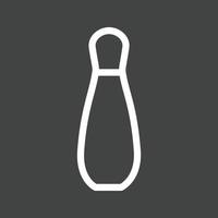 Bowling-Pin-Linie umgekehrtes Symbol vektor