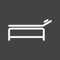 massage säng linje omvänd ikon vektor