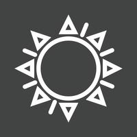 Symbol für umgekehrte Sonnenlinie vektor