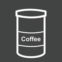 Invertiertes Symbol für die Kaffeeflaschenlinie vektor
