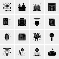 16 universelle Business-Icons Vektor kreative Icon-Illustration zur Verwendung in Web- und Mobilprojekten