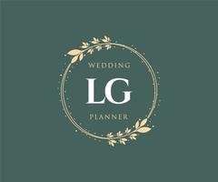 lg initialen brief hochzeit monogramm logos sammlung, handgezeichnete moderne minimalistische und florale vorlagen für einladungskarten, save the date, elegante identität für restaurant, boutique, café im vektor