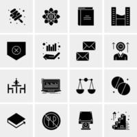 16 universelle Business-Icons Vektor kreative Icon-Illustration zur Verwendung in Web- und Mobilprojekten