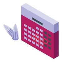 menstruation kalender ikon isometrisk vektor. kvinna hormon vektor