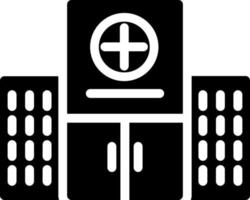 Klinik medizinisches Vektor-Icon-Design vektor